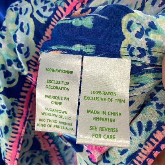 Lilly Pulitzer Kahli Peplum Babydoll Top - Picture 9 of 10